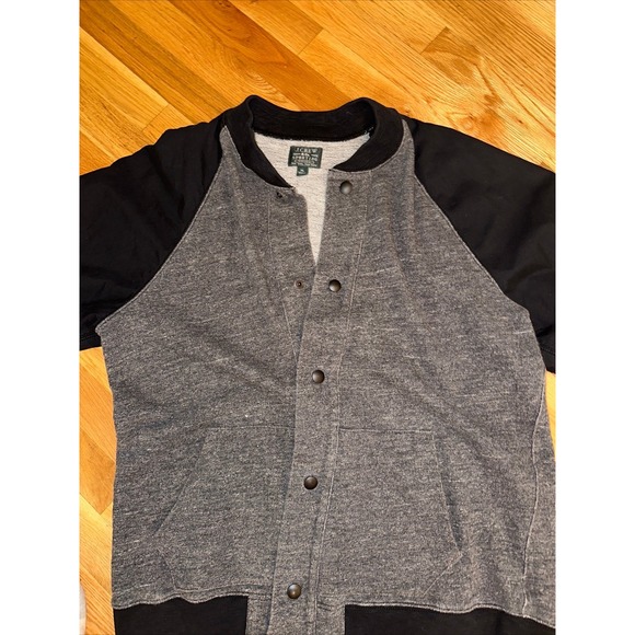 Vintage J Crew Jacket 90's Y2K Snap Preppy Athletic‎ Authentic Fleece Size XL - Picture 2 of 5